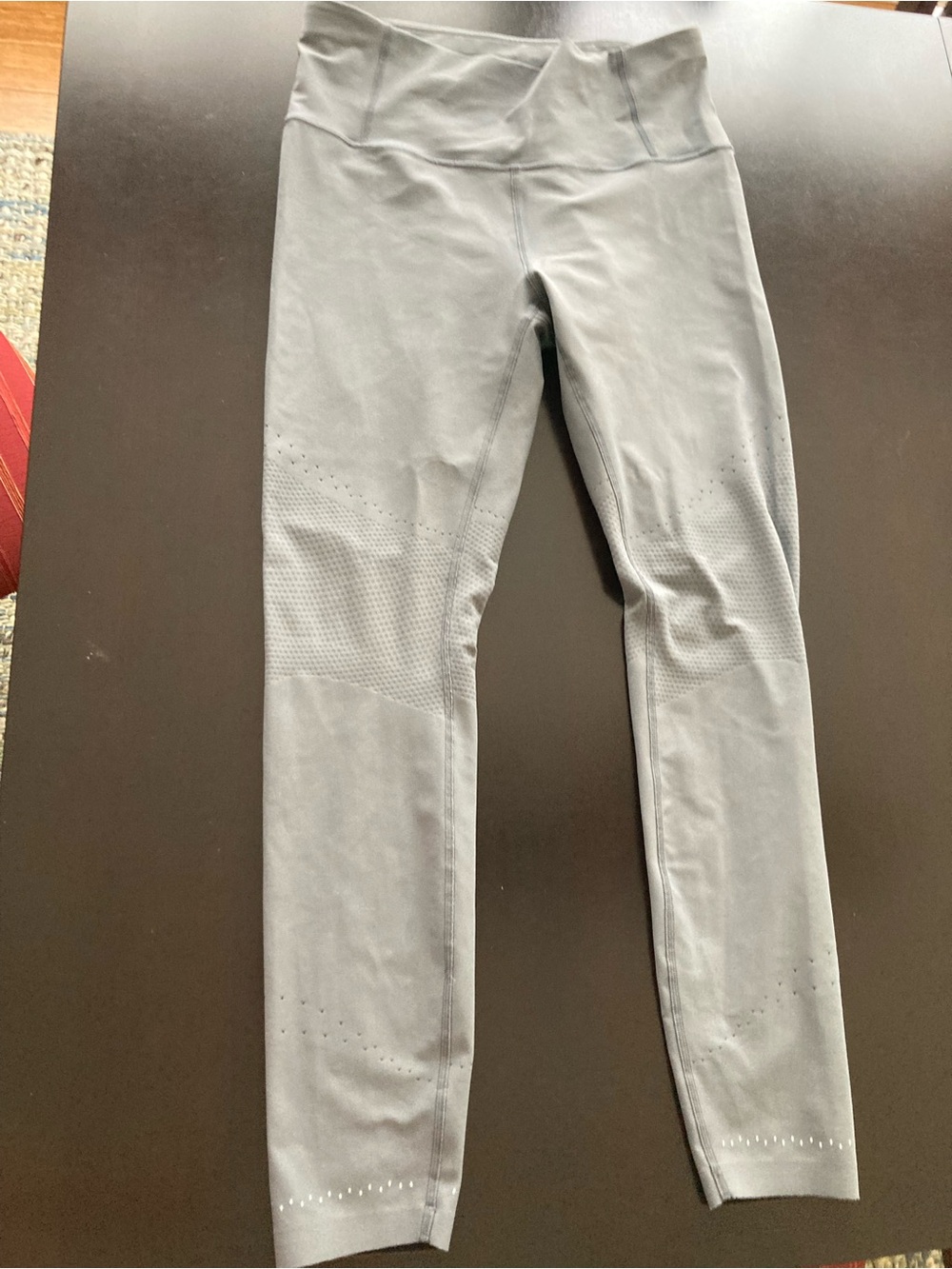 lululemon athletica Blue / Slate Gray Zip Pocket Leggings - size 12